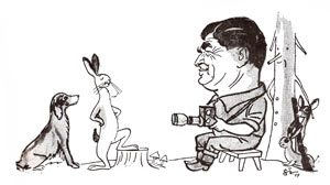 Karel Hjek - karikatura